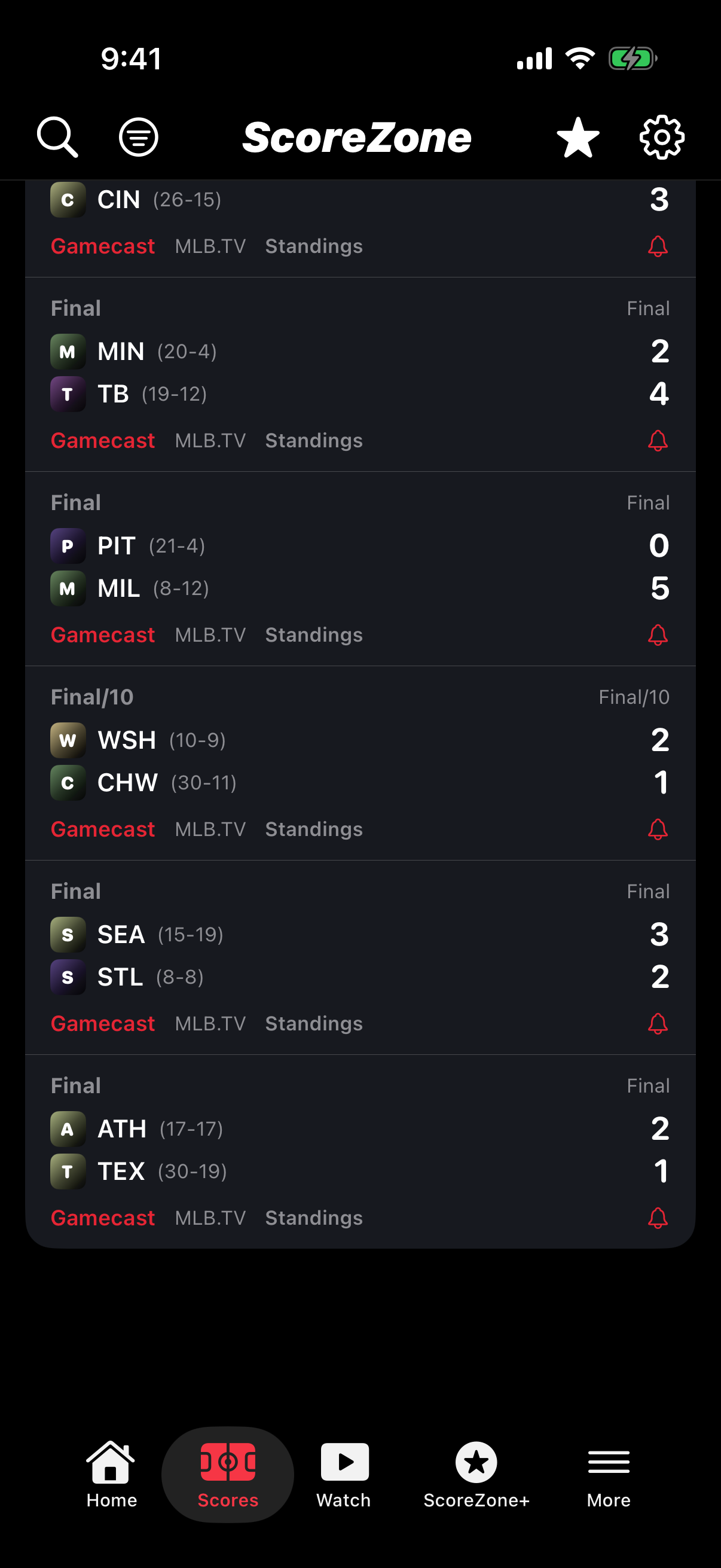 ScoreZone app